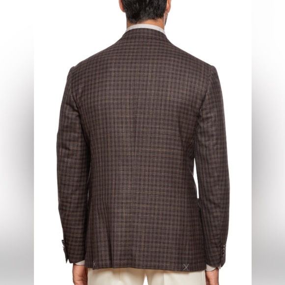 NWOT $1689 Emporio Armani GLine 100% Virgin Wool Men’s Blazer Check Sz US40 - Picture 2 of 8